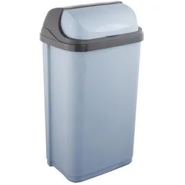 KEEEPER Abfallbehälter mit Rolldeckel, 50 l, 39 x 29,5 x 67,5 cm, Rasmus, Blau (Nordic Blue)