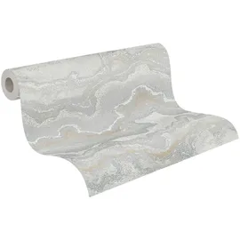 A.S. Création Tapete Marmoroptik 10,05 m x 0,53 m 10,05 m2 Gold/Grau/Silber 396595