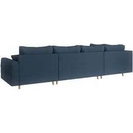 Home Affaire »CHARRE U-Form mit Ottomane, Maße B/T/H: 310/161/81 cm«, feine Steppung, lose Rücken- und Zierkissen, auch in Cord und Bouclé