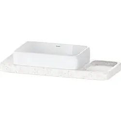 Duravit Qatego Waschtisch-Konsolen-Set D4800100 100x41x90cm, mit Konsole, Marmor Struktur poliert