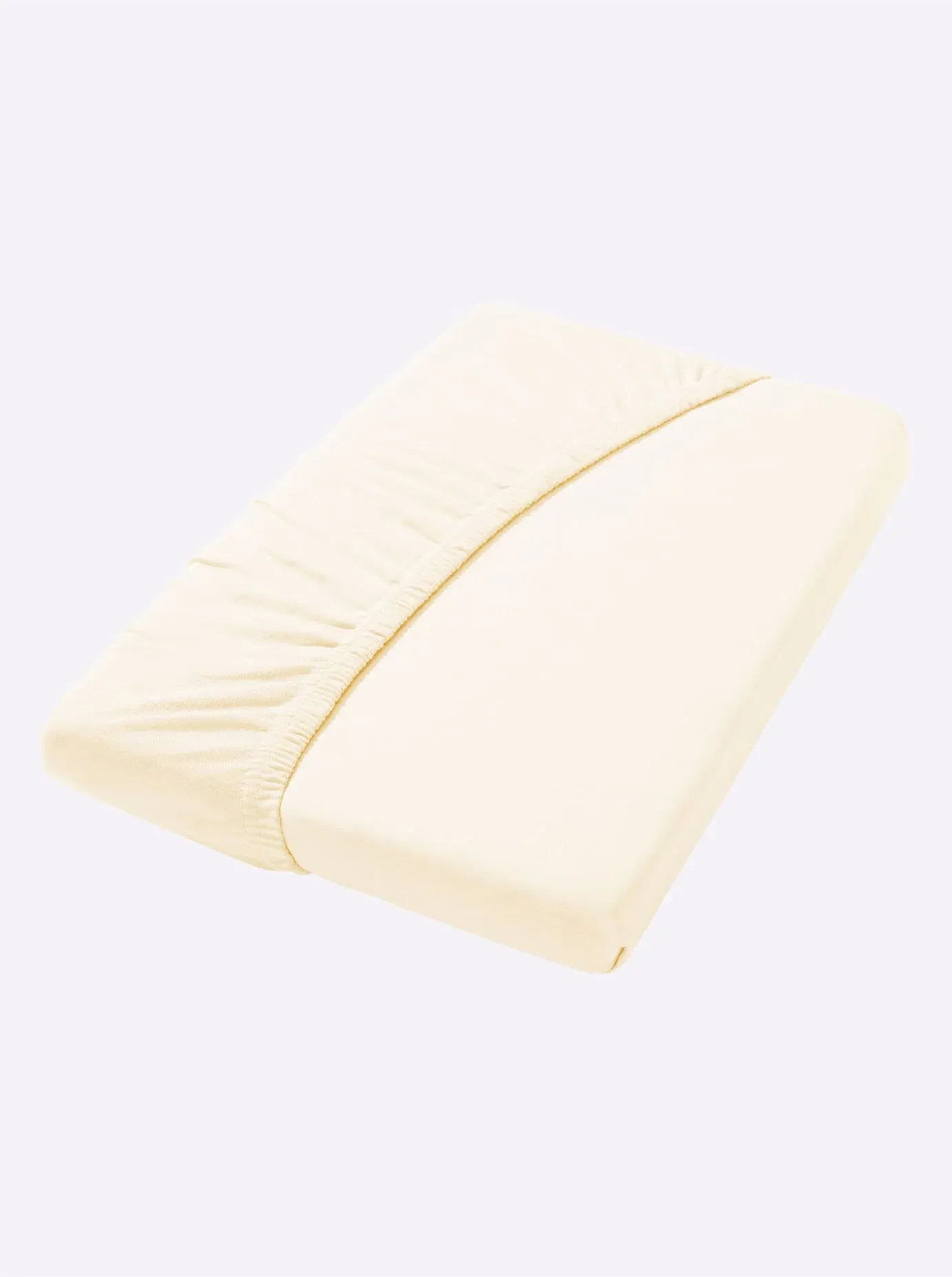 Spannbettlaken HAGEMANN Gr. 1, beige (champagner), 1 Stk., Mako-Jersey, 27cm, Mako-Jersey, 100% Baumwolle, Bettlaken, Spannbettlaken