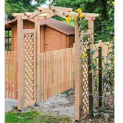 Holz Rankgitter für Laubengänge – Rankzaun aus naturbelassener Douglasie – Rankhilfe in 58,5 x 178,5 cm – ideales Rankgitter für Gartengestaltung
