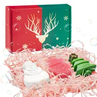 Allony Weihnachtsseife, Kernseife Natur, Weihnachtsgeschenkset-Duschseife Damen, Handgemachte Seife mit Weihnachtsgeschenkduft (A)