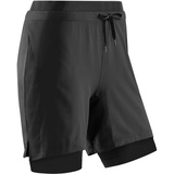 CEP Damen Training 2in1 Shorts, black, S