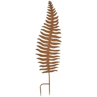 Garden Pleasure Gartenstecker Blattform 20 x 20 cm Rost-Optik