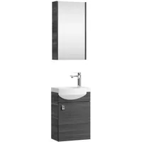 Planetmöbel Badmöbel Set mit Waschtisch inkl. Waschbecken und Spiegelschrank