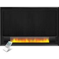 Elektrokamin mit Heizung 1700W, Wandkamin mit led Flammeneffekt Kaminfeuer, Elektrischer Kamin Wand mit Thermostat Fernbedienung, Kaminofen mit