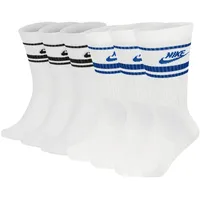 Nike Socken 6er Pack in Weiß/Schwarz/Weiß/Blau 38-42
