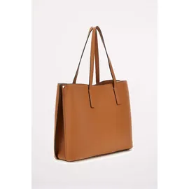 GUESS Schultertasche Meridian II Girlfriend Tote Cognac
