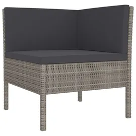 vidaXL Polyrattan Lounge Set 4-tlg. grau 3056968