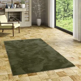 Pergamon Luxus Super Soft Fellteppich Pearl Tannengrün 80x150cm