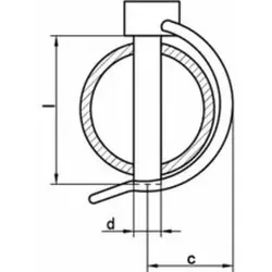 Rohrklappstecker Stahl 6 x 40 x 22 galvanisch verzinkt gal Zn S