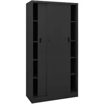 vidaXL Aktenschrank 90x40x180 cm schwarz