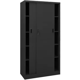 vidaXL Aktenschrank 90x40x180 cm schwarz