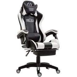 CLP Gaming Bürostuhl IGNITE mit Kunstlederbezug I Schreibtischstuhl mit Armlehnen I verstellbarer Drehstuhl im sportlichen Design