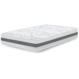 The White Stone Großes Einzelbett Matratze 120x190 Carbon, Antibakteriell, Anti-Milben, Anti-Allergie.| Höhe 16 cm | Italy