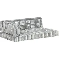VidaXL Palettensofa-Auflage Grau Stoff Patchwork
