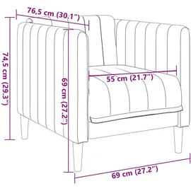 vidaXL Sessel Braun Stoff vidaXL 343390