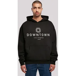Kapuzenpullover F4NT4STIC "Downtown LA OVERSIZE HOODIE", Herren, Gr. 3XL, schwarz, Obermaterial: 100% Baumwolle, casual, oversize, Langarm, Pullover, Print