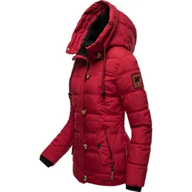 Navahoo Damen warme Winter Steppjacke mit abnehmbarem Kunstfell Zoja Blood Red Gr. S - S