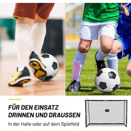 Dunlop Fußballtor Schwarz/Rot 240 x 160 x 85 cm