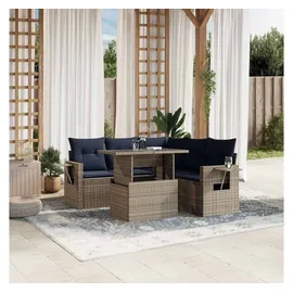 vidaXL Gartensofa-Set 6-tlg. grau