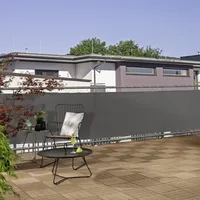 WINDHAGER Balkonsichtschutz Sylt 0,9 x 5 m uni-grau