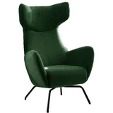 KAWOLA Sessel LOTTE Ohrensessel Cord smaragd