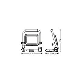 Osram LED Aussen-Strahler WORKLIGHTS Value R-STAND 20W 865 Kaltweiss 4099854430398