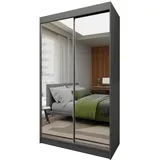 masseno Schwebetürenschrank BELLINA 120 x 216 x 61 cm Grau