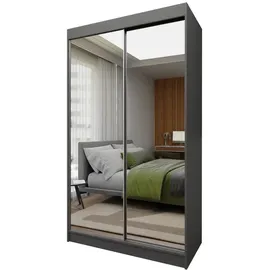 masseno Schwebetürenschrank BELLINA 120 x 216 x 61 cm Grau