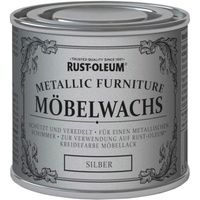 Rust-Oleum Kreidefarbe-Möbelwachs-Politur Metallic-Silber 125 ml