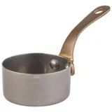 APS 40780 Serviertopf/Stielkasserolle "SNACKHOLDER", Edelstahl, Ø 5,5 cm, Höhe 2,5 cm, 0,05 Liter, Antik-Edelstahl-Look