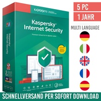 Kaspersky Internet Security 2024 (Standard) - 5 Geräte - 1 Jahr - Sofortversand