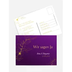 Antwortkarten für Ihre Feier selbst gestalten mit Spruch und Fotos im Onlinedesigner bei Meine-Kartenmanufaktur.de