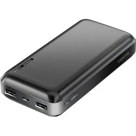 Logilink Powerbank PA0323, 20.000mAh, 3-fach, 2xUSB-A, 1xUSB-C, schwarz