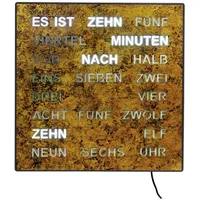 AMS LED Wortuhr 1243 - Tisch- und Wanduhr, Digitaluhr,