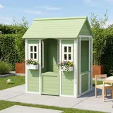 [en.casa] Spielhaus Kuoldsvin 144 x 102 x 90 cm Grün/Weiß