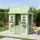 [en.casa] Spielhaus Kuoldsvin 144 x 102 x 90 cm Grün/Weiß