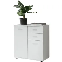 KADIMA DESIGN Kommode mit Türen & Schubladen 71 x 78 x 35,5 cm Weiß