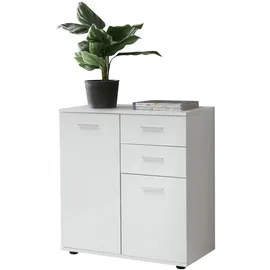 KADIMA DESIGN Kommode mit Türen & Schubladen 71 x 78 x 35,5 cm Weiß