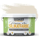 SEEBAUER diy Silikatfarbe Beige 2,5L für Innen (No. 005 Orchid Dream) Atmungsaktive Mineralfarbe für Allergiker - Abwaschbare Wandfarbe - Beigetöne hohe Deckkraft