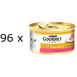 (€ 8,45/kg) Gourmet Gold Feine Pastete Forelle & Tomaten, Katzenfutter 96x 85 g