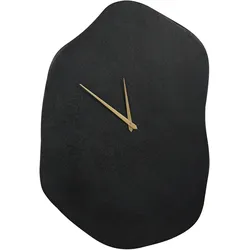 Wanduhr Aluminium 64 x 44 cm schwarz GANGES