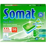 Somat All in 1 Pro Nature Spülmaschinen-Tabs, 56 Tabs, umweltfreundlich mit 100 Prozent Somat Leistung, mit wasserlöslicher Folie