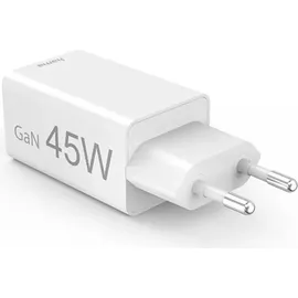 Hama GaN Schnellladegerät, 45W, USB-C/USB-A, weiß (00201993)