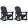 vidaXL Adirondack Schaukelstühle 2-Tlg 3335835 2 pcs  Marineblau HDPE 2 St.