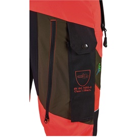 PSS Schnittschutzhose X-treme Vectran Rot/Schwarz - untersetzt