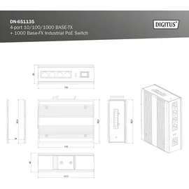 Digitus Industrial DN-651135 4+1 Port Gbit Ethernet PoE