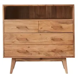 Tikamoon Highboard 4 Schubladen  Akazienholz  Schlafzimmer  beige
